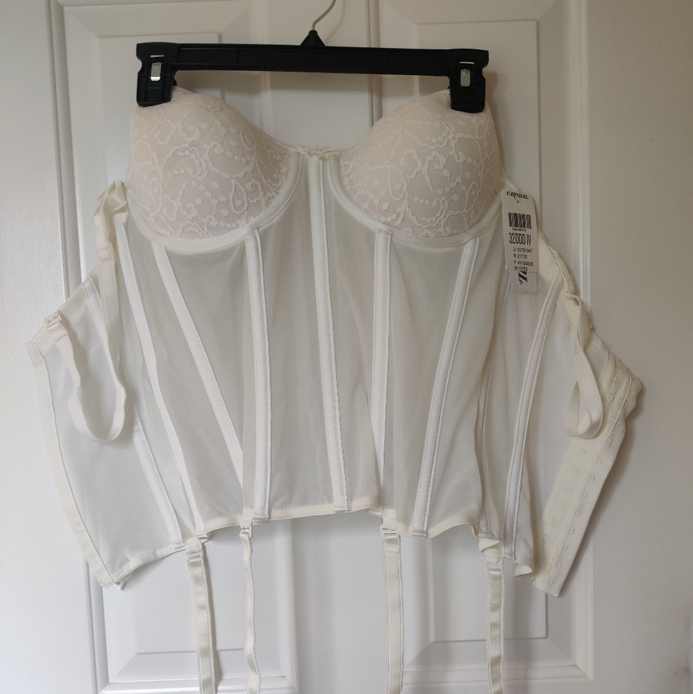 Carnival Women's Ivory Corset Bra Plus Size 32DDD